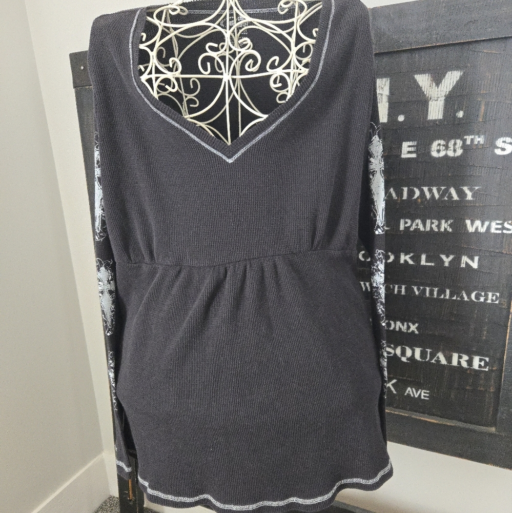 ROPER Waffle Knit Tunic Top